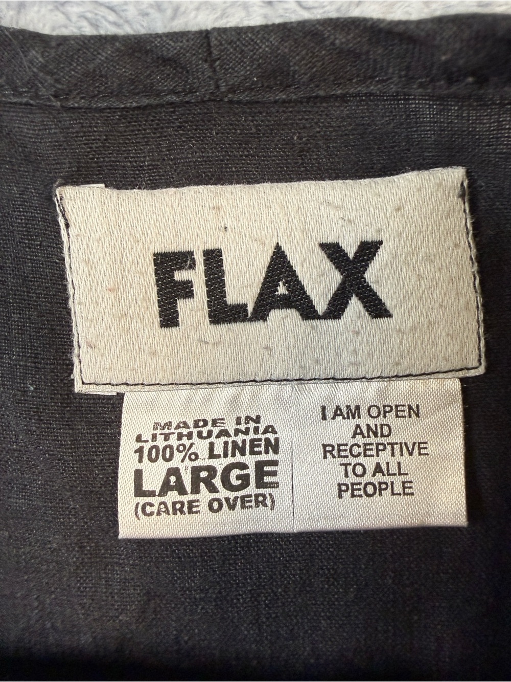Flax Linen short sleeved top Large #3200